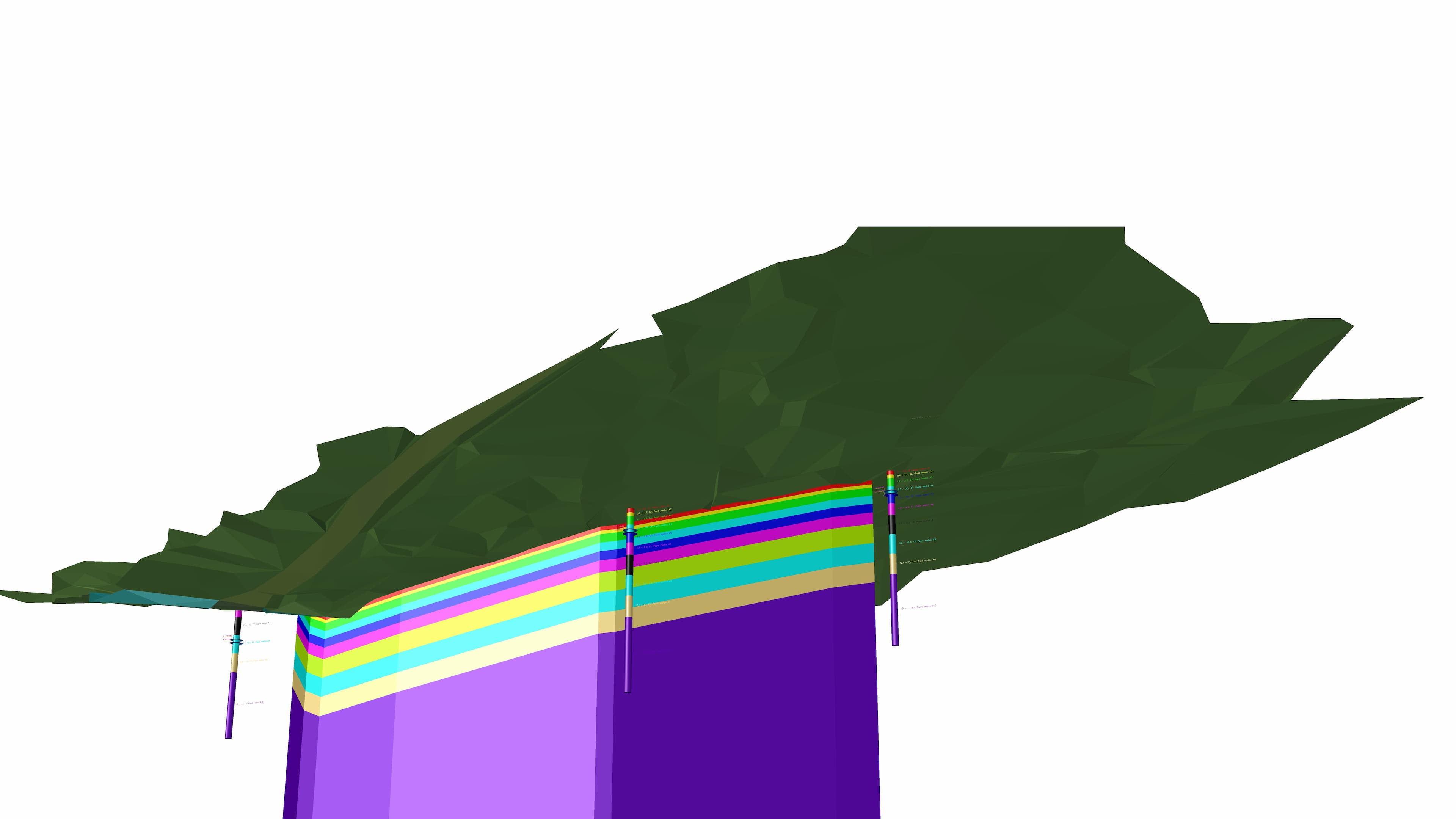 Automaticky generovaný geologický rez